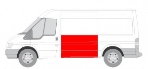 Panou lateral Stanga (model lung; model mediu, partea inferioara) potrivit FORD TRANSIT -08.14 - Img 2