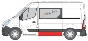 Panou lateral Stanga (model scurt, partea inferioara, inaltime 24,5cm, lungime 125,5cm) potrivit NISSAN NV400; OPEL MOVANO A, MOVANO B; RENAULT MASTER III - Img 2