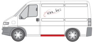 Panou lateral Stanga potrivit CITROEN JUMPER I; FIAT DUCATO; PEUGEOT BOXER pana in 2006 - (model scurt, partea inferioara, inaltime 12cm, lungime 120cm) - Img 2