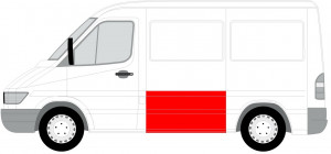 Panou lateral Stanga potrivit MERCEDES SPRINTER 2-T (B901, B902), SPRINTER 3-T (B903), SPRINTER 4-T (B904) pana in 2005 - (partea inferioara, inaltime 118cm) - Img 2