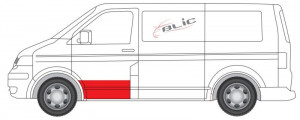 Panou reparatie usa Fata Stanga potrivit VW MULTIVAN T5, TRANSPORTER T5 dupa 2003 - (strat, inaltime 300mm) - Img 2