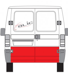 Panou reparatie usa Spate Dreapta potrivit CITROEN JUMPER I; FIAT DUCATO; PEUGEOT BOXER 1994-2006 - (strat, partea inferioara, inaltime 510mm) - Img 2