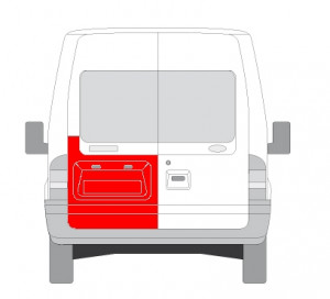 Panou reparatie usa Spate Stanga (strat, partea inferioara, la geam) potrivit FORD TRANSIT 01.00-08.14 - Img 2
