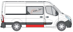 Panou reparatie usa Spate/Usa glisanta (inaltime 220mm, lungime 1464mm) potrivit OPEL MOVANO A, MOVANO B; RENAULT MASTER III 02.10- - Img 2