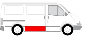Panou reparatie usa Spate/Usa glisanta potrivit FORD TRANSIT, TRANSIT TOURNEO 1985-2000 - (acoperire, partea inferioara, la prima coasta) - Img 2
