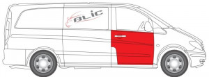 Panou reparatie usi Fata Dreapta potrivit MERCEDES VIANO (W639), VITO / MIXTO (W639), VITO (W639) dupa 2003 - (strat, la fereastra) - Img 2