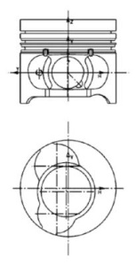 Piston 76 (STD) potrivit DACIA DUSTER, LOGAN, LOGAN EXPRESS, LOGAN MCV, SANDERO; NISSAN ALMERA II, KUBISTAR, MICRA III, NOTE; RENAULT CLIO II, CLIO II/HATCHBACK, CLIO III 1.5D 06.01- - Img 2