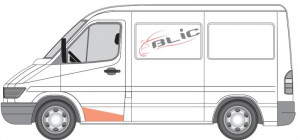 Podea Stanga potrivit MERCEDES SPRINTER 2-T (B901, B902), SPRINTER 3-T (B903), SPRINTER 4-T (B904), SPRINTER 5-T (B905); VW LT 28-35 II, LT 28-46 II 1995-2006 - (fara intarire) - Img 2