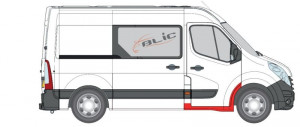 Prag auto Dreapta potrivit NISSAN NV400; OPEL MOVANO A, MOVANO B; RENAULT MASTER III dupa 2010 - (usa cabinei) - Img 2