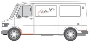 Prag auto Fata Stanga (intarire in trepte) potrivit MERCEDES T1 (601), T1 (601, 611), T1 (602), T1 (B601), T1 (B602), T1/TN -02.96 - Img 2