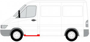 Prag auto Fata Stanga potrivit MERCEDES SPRINTER 2-T (B901, B902), SPRINTER 3-T (B903), SPRINTER 4-T (B904), SPRINTER 5-T (B905); VW LT 28-35 II, LT 28-46 II pana in 2006 - Img 2