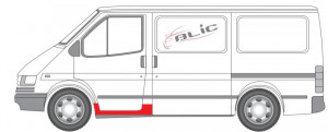 Prag auto stanga potrivit FORD TRANSIT IV FL, TRANSIT IV FL II 1991-2000 - Img 2