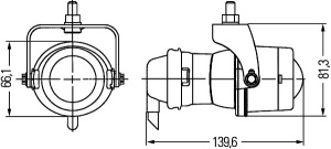 Proiector ceata Dreapta/Stanga; MICRO DE (H3, 66,1x81,3mm) 12V - Img 3