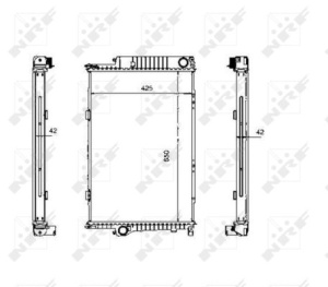 Radiator motor (cu elemente potrivite usor) potrivit BMW 5 (E34) 2.5D - Img 3