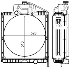 Radiator motor (cu rama) potrivit CLAAS CELTIS 4045-4045TRT72 - Img 4