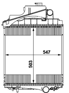 Radiator motor (cu rama) potrivit JOHN DEERE 6000 4045T 01.01- - Img 4