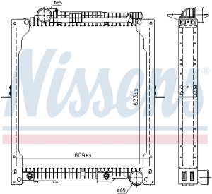 Radiator motor (cu rama) potrivit MERCEDES MK, SK 376.923-OM446.942 07.87-12.98 - Img 3