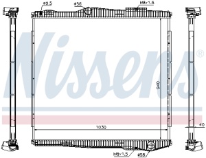 Radiator motor (fara cadru) potrivit SCANIA P I, R I, R II, T DC11.08-DT16.08 03.04- - Img 2