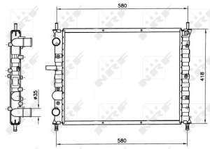Radiator motor potrivit FIAT BRAVA, BRAVO I, MAREA 1.8/1.9D/2.0 - Img 4