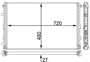 Radiator racire motor potrivit AUDI A6 C8, A7, Q7 2.0DH-3.0H 01.15- - Img 2