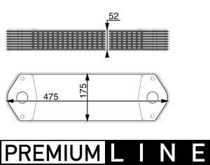 Radiator ulei (120x51x395mm, numar nervuri: 8) potrivit SCANIA 4, G I, K, P I, P,G,R,T, R I, R II, S, T DC09.108-OSC11.03 05.96- - Img 3