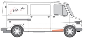 Scara cabina Dreapta (scazut, complet) potrivit MERCEDES T1 (601), T1 (601, 611), T1 (602), T1 (B601), T1 (B602), T1/TN 04.77-02.96 - Img 3