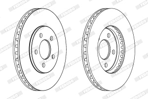 Set discuri frana (2 buc.) Fata Dreapta/Stanga potrivit CHRYSLER CIRRUS, SEBRING, STRATUS; DODGE STRATUS 2.0/2.4/2.5 05.94-04.01 - Img 3
