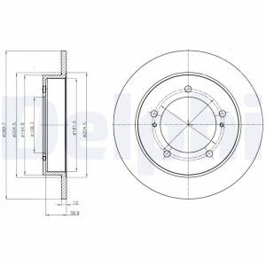 Set discuri frana (2 buc.) Fata Dreapta/Stanga potrivit PORSCHE MACAN; SUZUKI JIMNY 1.3/1.5/2.9 09.98- - Img 2