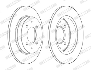 Set discuri frana (2 buc.) Spate Dreapta/Stanga potrivit MITSUBISHI COLT CZC VI, COLT VI; SMART FORFOUR 1.1-1.5D 01.04-06.12 - Img 3