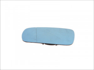 Sticla oglinda exterioara Stanga potrivit SEAT AROSA, CORDOBA, CORDOBA VARIO, IBIZA II, LEON, TOLEDO I, TOLEDO II; VW BORA, BORA I, GOLF 4, LUPO I 1991-2013 - (asferica, incalzita, albastru)