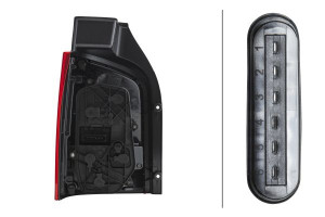 Stop lampa spate Dreapta (P21/5W/P21W/R10W, haion spate) potrivit VW MULTIVAN T5, TRANSPORTER T5 11.03-08.15 - Img 4
