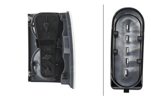 Stop lampa spate Stanga (P21W/PR21W, cu panou cu bec) potrivit LAND ROVER RANGE ROVER III 03.02-08.12 - Img 4