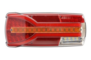 Stop spate stanga CARMEN (LED, 12/24V, cu intermitent, cu far ceață, lumina de marșarier, cu stop, lumină de parcare, reflector, rosu ) - Img 1