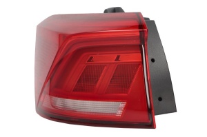 Stop spate stanga potrivit VW T-ROC 2017-2022 - exterior, LED, culoare sticla rosu, rosu