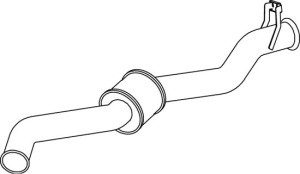 Teava esapament (diametru:114,3mm, lungime:1700mm) potrivit SCANIA 4 DC11.01-DT12.08 05.95-04.08 - Img 2