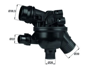 Termostat lichid racire (102°C, in carcasa) potrivit BMW 1 (E81), 1 (E82), 1 (E87), 1 (E88), 3 (E90), 3 (E91), 3 (E92), 3 (E93), 5 (E60), 5 (E61) 1.6/2.0 09.05-12.13 - Img 1