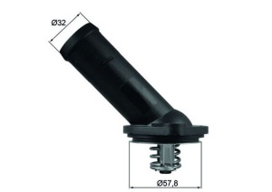 Termostat lichid racire (92°C, in carcasa) potrivit AUDI A1, A3, A6 C6; SEAT ALTEA, ALTEA XL, IBIZA IV, IBIZA IV SC, IBIZA IV ST, LEON; SKODA FABIA II, OCTAVIA II, ROOMSTER 1.6D/3.2 02.09-08.15 - Img 1