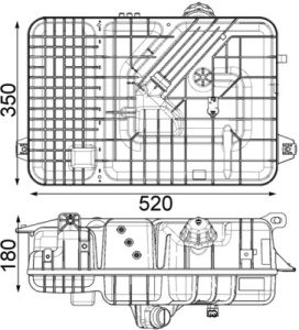 Vas expansiune lichid racire potrivit MERCEDES ACTROS MP4 / MP5, ANTOS, AROCS 07.11- - Img 4