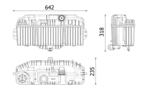 Vas expansiune racire (cu senzor nivel) EURO 6 potrivit MERCEDES ACTROS MP4 / MP5 471.943-OM936.916 07.11- - Img 3