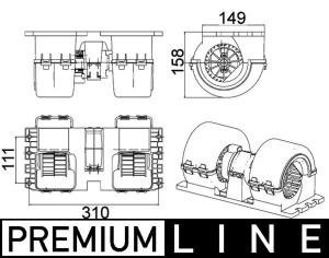 Ventilator habitaclu 24V potrivit DAF 65 CF, 75 CF, 85 CF, CF 65, CF 75, CF 85 02.98- - Img 3
