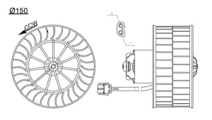 Ventilator habitaclu potrivit BMW 3 (E36) 1.6-3.2 09.90-11.99 - Img 2