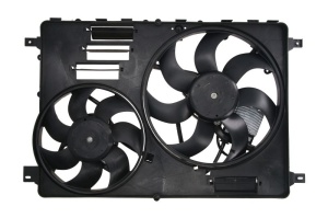 Ventilator radiator (cu carcasa, dublu) potrivit VOLVO S60 II, S80 II, V60 I, V60 II, V70 II, V70 III, V70 III/KOMBI, XC60 I, XC60 II, XC70 II 2.0-4.4 05.05-12.21 - Img 1