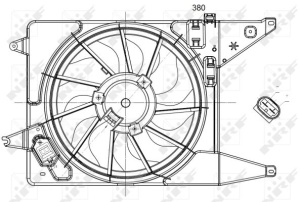 Ventilator radiator (cu carcasa) potrivit DACIA LOGAN, LOGAN EXPRESS, LOGAN MCV, SANDERO; LADA LARGUS; RENAULT LOGAN I, SANDERO/STEPWAY I; VW PASSAT B6 1.2-2.0D 09.04- - Img 2