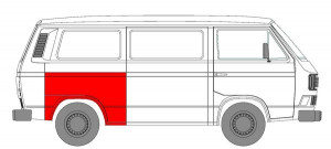 Aripa Dreapta Spate potrivit VW TRANSPORTER T3 1979-1992 - (partea inferioara)