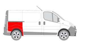 Aripa spate dreapta potrivit NISSAN PRIMASTAR; OPEL VIVARO A; RENAULT TRAFIC II Autobuz dupa 2001 - (1/2 inaltime; model scurt, inaltime 95mm) - Img 2
