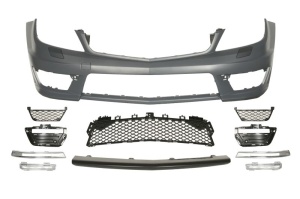 Bara Fata, cu lumini LED zi, AMG STYLING, cu grilaje, cu gauri spalator faruri, grunduit potrivit MERCEDES C C204, C T-MODEL S204, C W204 2011-2013