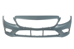 Bara protectie fata potrivita Mercedes-Benz C-KLASA W205 2018-2021 - grunduita, fara acoperire de baza, AVANTGARDE, cu gauri pentru senzorii de parcare