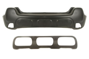 Bara spate, cu dungi, negru/argintiu potrivit CITROEN C3 AIRCROSS 2017-2020