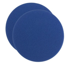 Burete abraziv lustruire SPONGE BLUE ULTRA FINE 140 / 25 MM - 2 PC, tip: moale, diametru: 125/140 mm, grosime: 25 mm, culoare: albastru, suporturi de montare: cârlig și buclă, 2 buc - Img 1