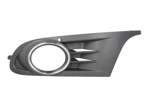 Capac bara fata Stanga cu locas lampa ceata, crom/negru potrivit VW GOLF 6 2008-2016 2008-2013